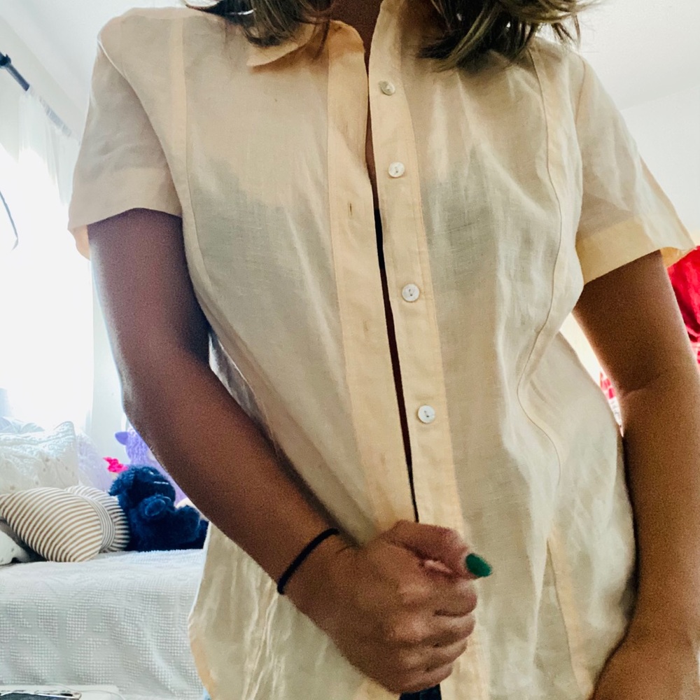 Vintage 100% Irish Cotton Button Up